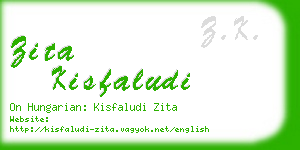 zita kisfaludi business card